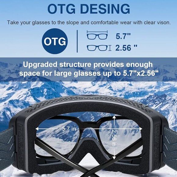 Ski Goggles Magnetic Blue Lens - Picture 6 of 6